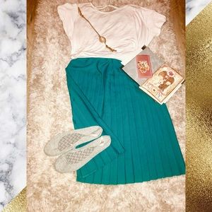 Cool teal skirt
